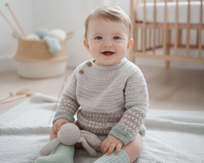 6-8 years - TICA Crochet Sweater / Cardigan