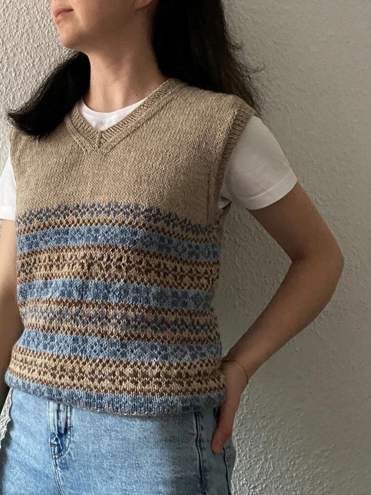 Floki Fair Isle Vest Knitting pattern by Mr. Kaplan | LoveCrafts