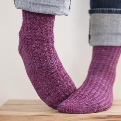 Licorice Twist Toe-Up Socks