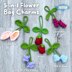 5 Pattern Bundle Of Flower Bag Charm Crochet Patterns