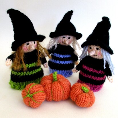 Halloween Witches and Pumpkins