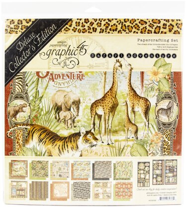 Graphic 45 Deluxe Collector's Edition Pack 12"X12" - Safari Adventure
