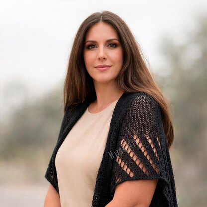 Geometric Crop Cradigan