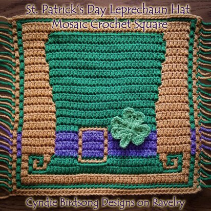 St. Patty's Day Leprechaun Hat mosaic square