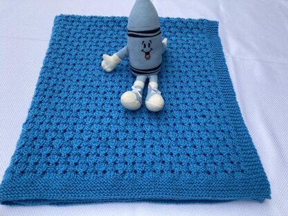 Blue Crayon Baby Blanket