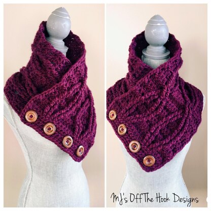 Twisted Button Up Bulky Cowl