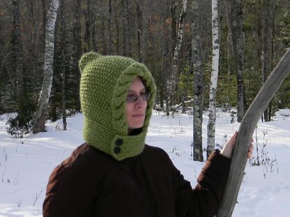 Cable Framed Hooded Cowl