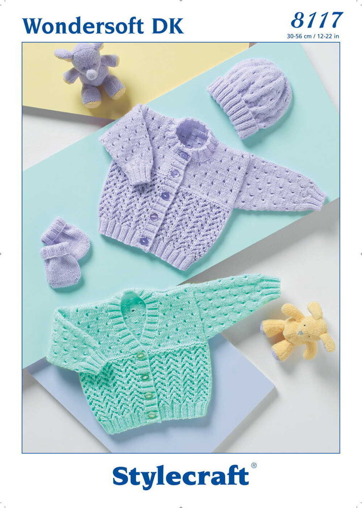 Cardigans, Hat and Mittens in Stylecraft Wondersoft DK - 8117