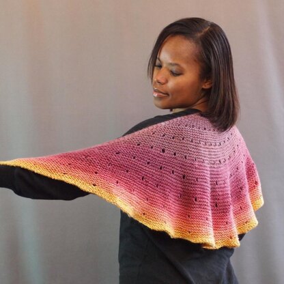 Silk Moon Crescent Shawl