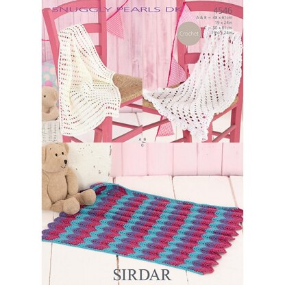 Blankets in Sirdar Snuggly Pearls Dk - 4546