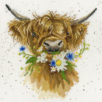 Bothy Threads Daisy Coo Cross Stitch Kit - 26cm x 26cm