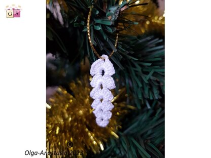 Christmas decor - crochet icicle