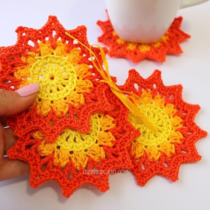 Crochet Coasters "Flashlight"