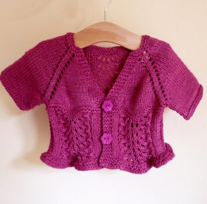 Freya - a frilly lacy seamless cardigan