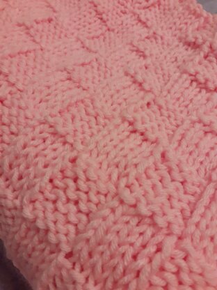 Chunky Basketweave Baby Blanket