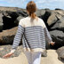 Coastal Striped Cardigan in Lion Brand 24/7 Cotton - M22141 TC - Downloadable PDF