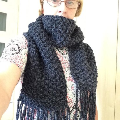 Easy Peasy chunky scarf - knitting pattern