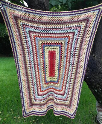 Quick Work  Scrap Yarn Crochet Baby Blanket