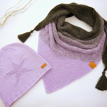 Beanie und Dreieckstuch - Knitstar-Set - No. 178S