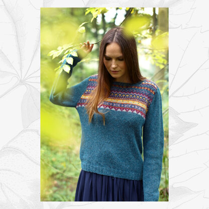 "Georgina Jumper" - Jumper Knitting Pattern For Women in Willow & Lark Woodland