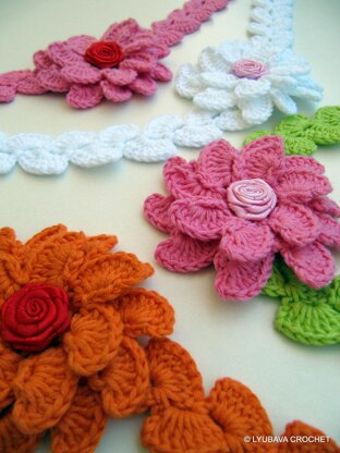 Lyubava Crochet Flower Headband Tutorial