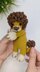 Crochet snuggler pattern, crochet lion baby lovey blanket pattern