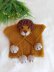 Crochet lion security blanket, crochet baby lovey pattern