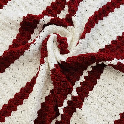 Candy Cane Stripes C2C Afghan