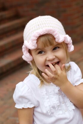 Ruffled Striped Hat