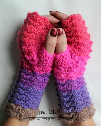 Dragon Scale Fingerless Gloves