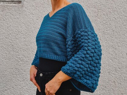 Vivid Bubble Crochet Sweater