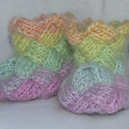 Entrelac Bootees