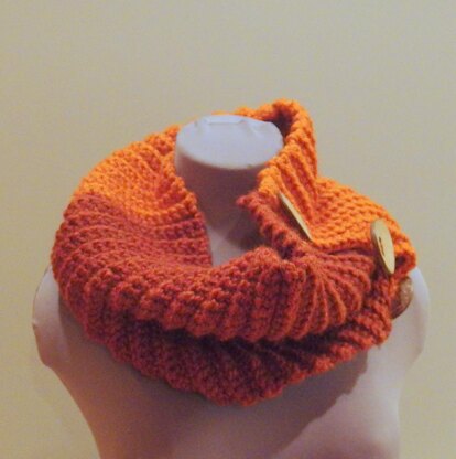 Big Thick Ribbed Button Cowl