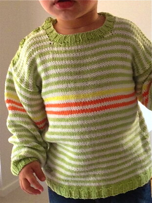 Stripy Jumper with a fresh colour feature