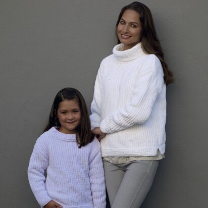 High Neck Jumpers in Sirdar Smudge - 7870- Downloadable PDF