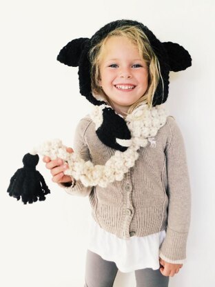 Lucille the Lamb Hooded Scarf