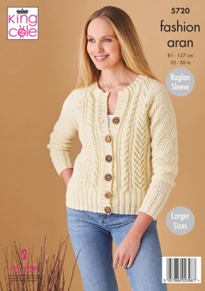 Sweater and Cardigan Knitted in King Cole Fashion Aran - 5720 - Downloadable PDF