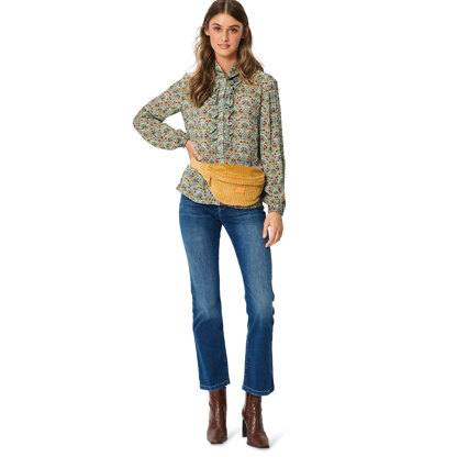 Burda Style Misses' Long Sleeve Blouse with Tucks on Sleeves B5981 - Sewing Pattern