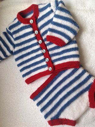 Baby cardigan and shorts set