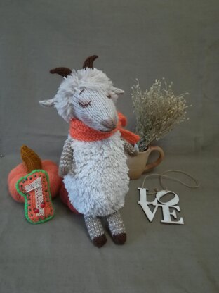 Toy Knitting Patterns -Knit Goat