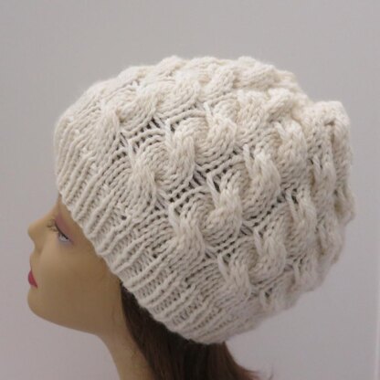 Adeline Cable and Lace Hat