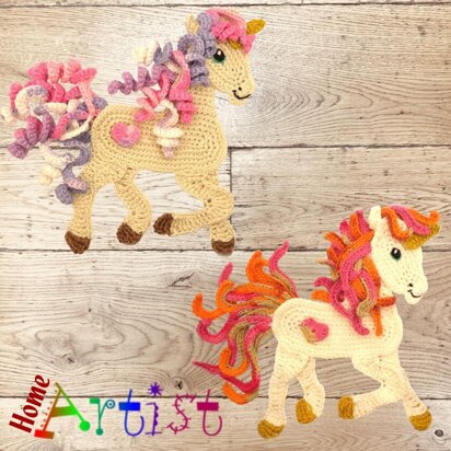 Applikation Crochet Pattern Horse Unicorn 5 crochet pattern applique