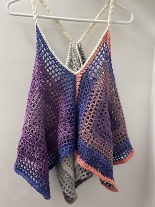 Square Charm Crochet Tank Top