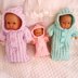 Berenguer Dolls Clothes knitting pattern 5-8" Sleep suit