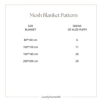 Mesh Blanket Pattern