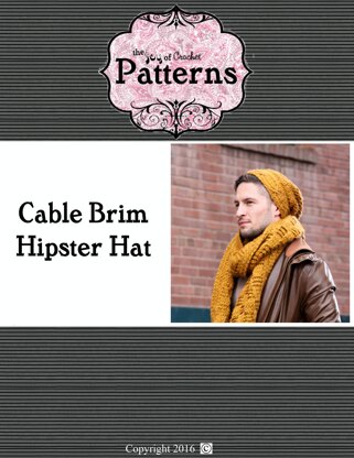Cabled Brim Hipster Hat