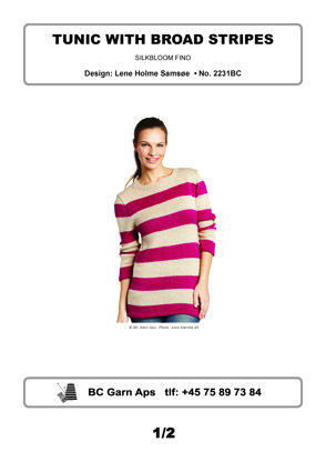 Tunic with Broad Stripes in BC Garn Silkbloom Fino - 2231BC - Downloadable PDF