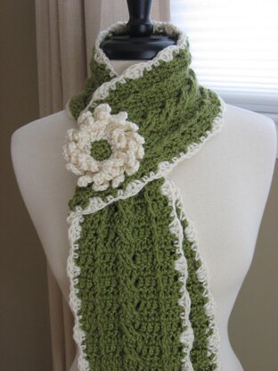 Country Crochet Cable Scarf