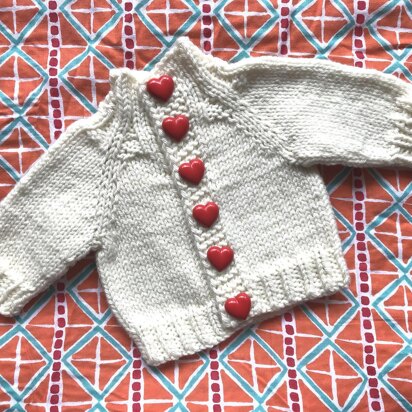 Hearts Ablaze Baby Sweater