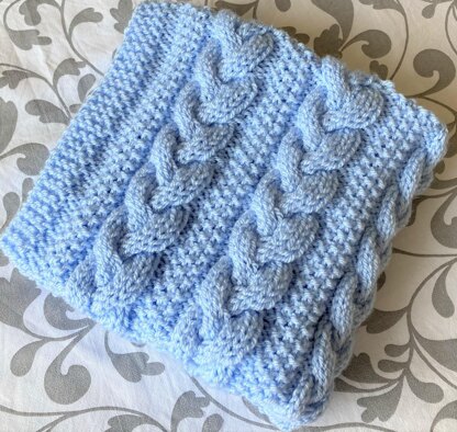 Braided Cable Baby Blanket